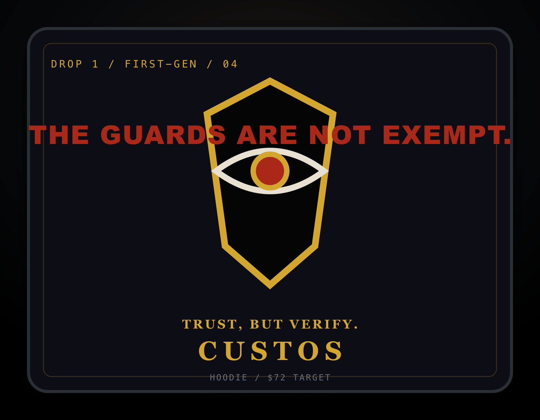 Guards Not Exempt Hoodie concept art