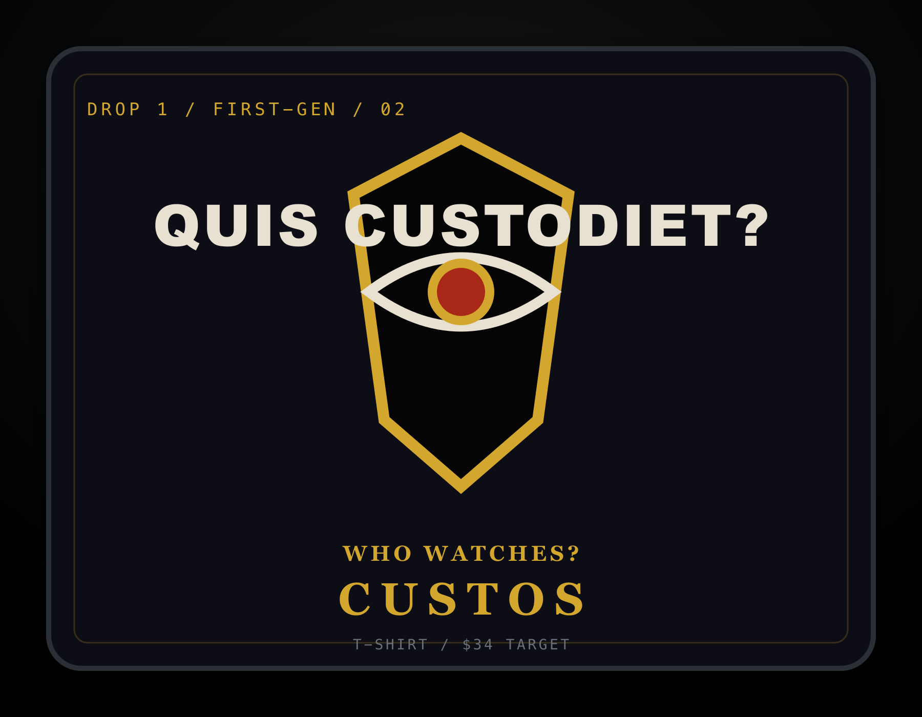 Quis Custodiet Tee concept art