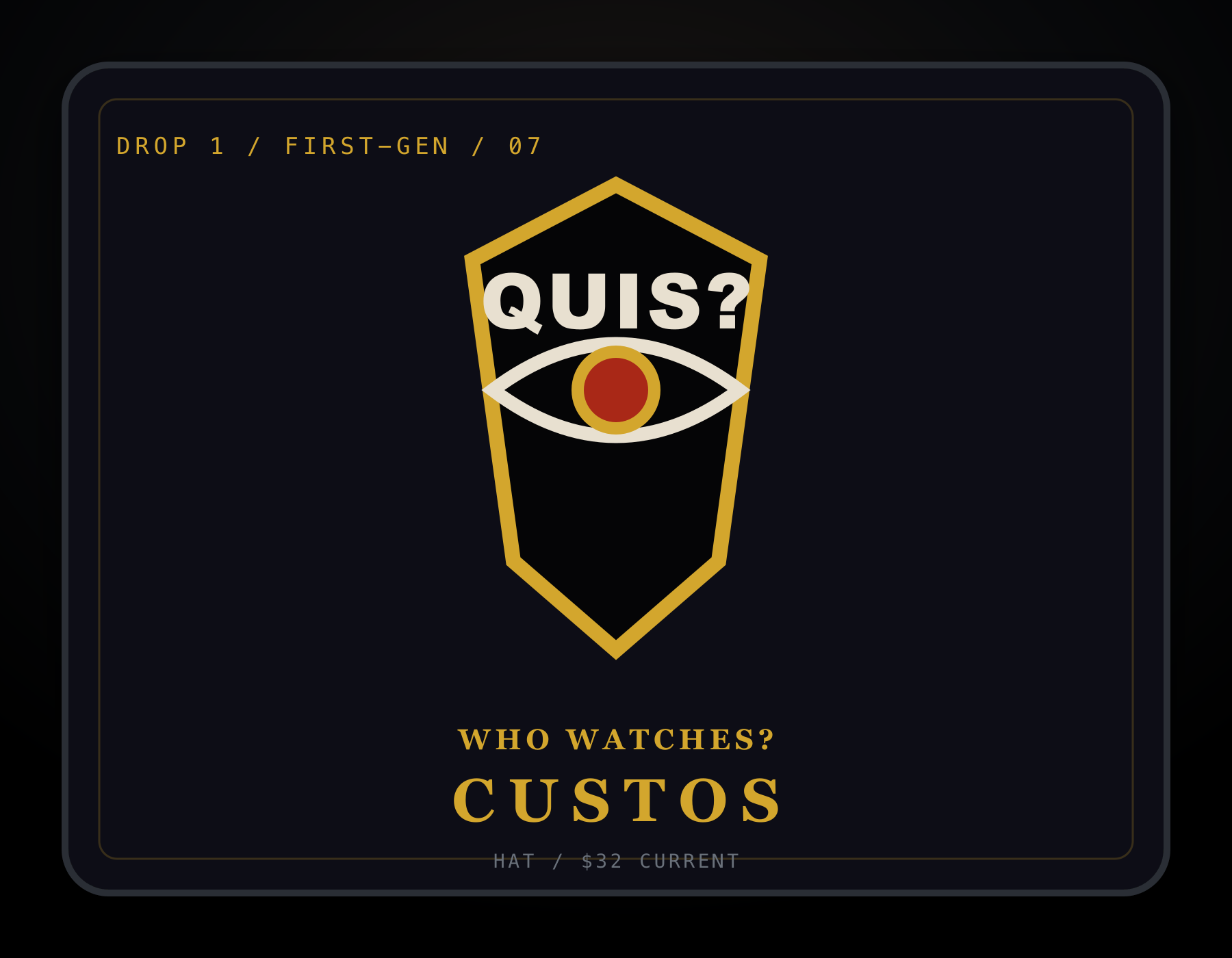 QUIS? Field Cap concept art