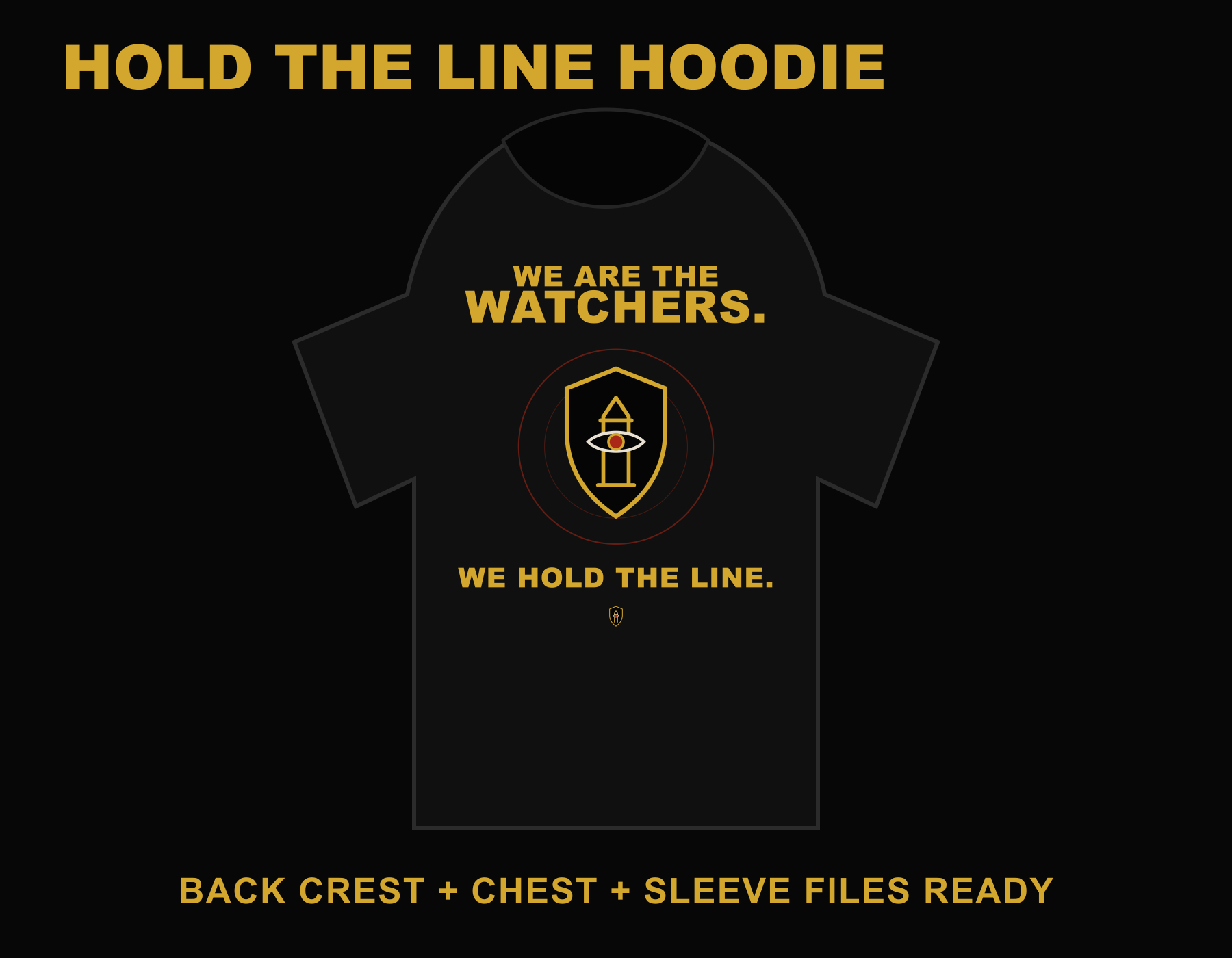 Hold the Line Hoodie CUSTOS product mockup