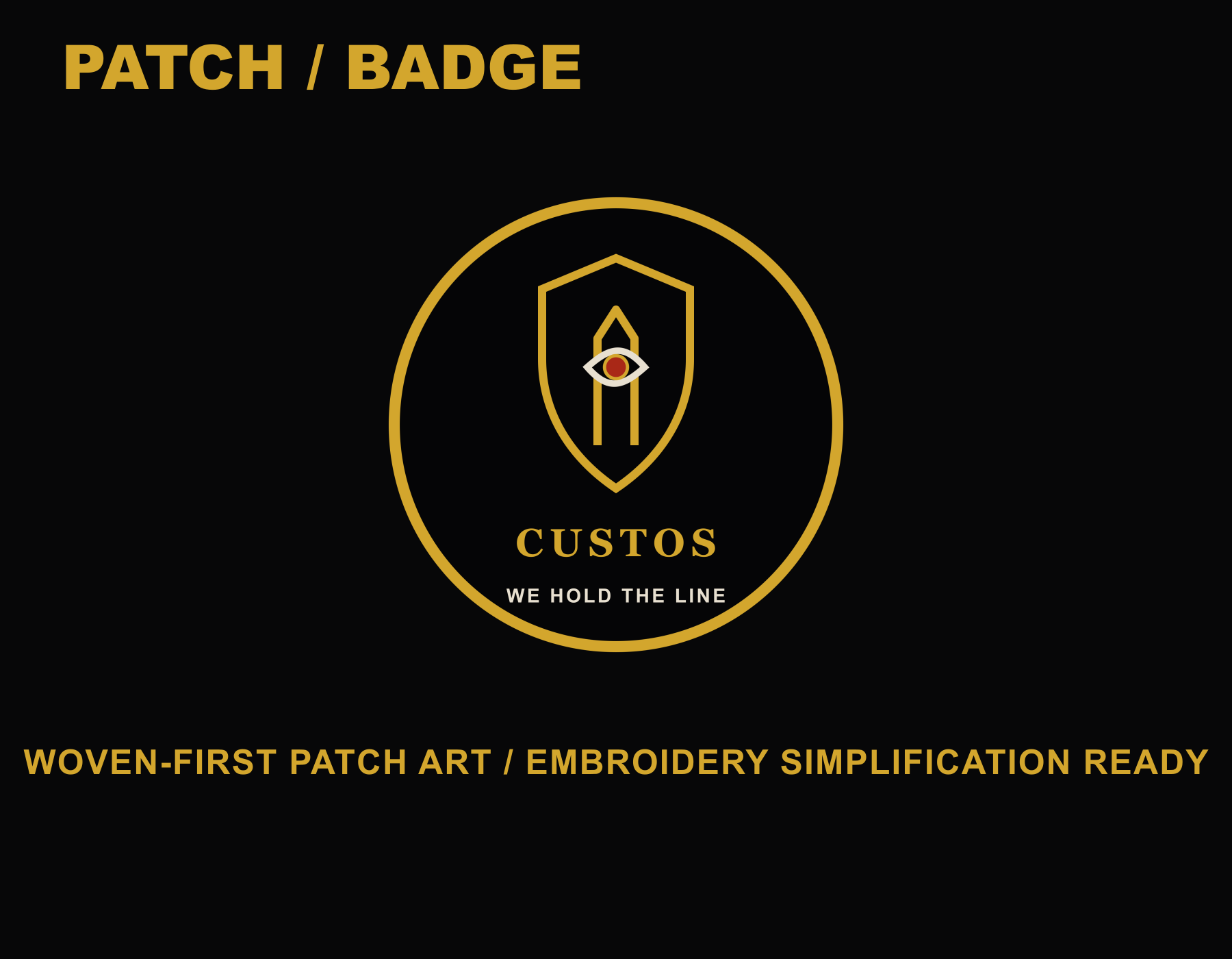 Patch / Badge CUSTOS product mockup
